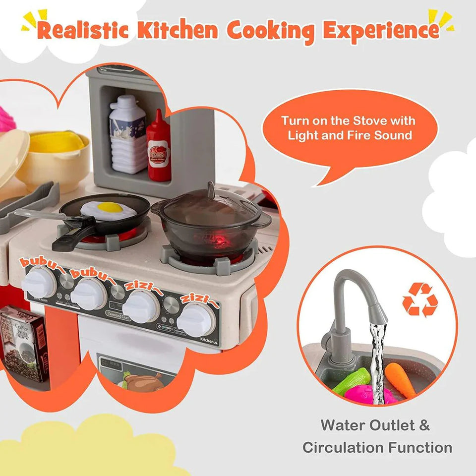 67 Pieces Realistic Kitchen PlaySet