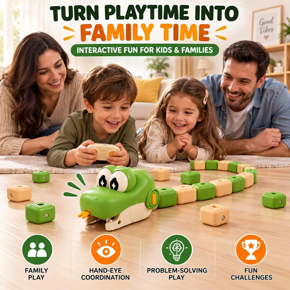Magnetic Snake Game Toy Eating Itself with Sound & Light