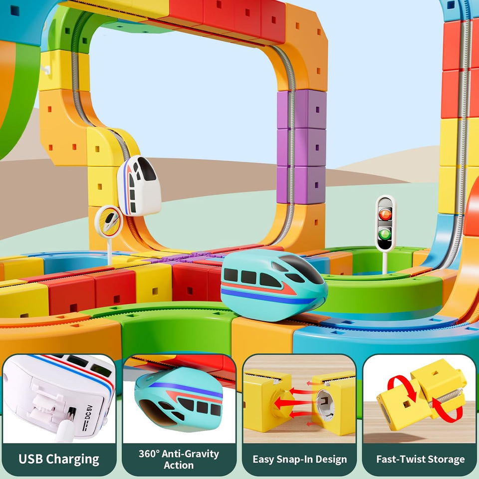 This Magnetic Train Truck Builder Set (48 Pcs)