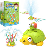 4 in 1 Turtle Water, Sprinkler Ring Toss, Baseball Game & Hurdle Play for Kids