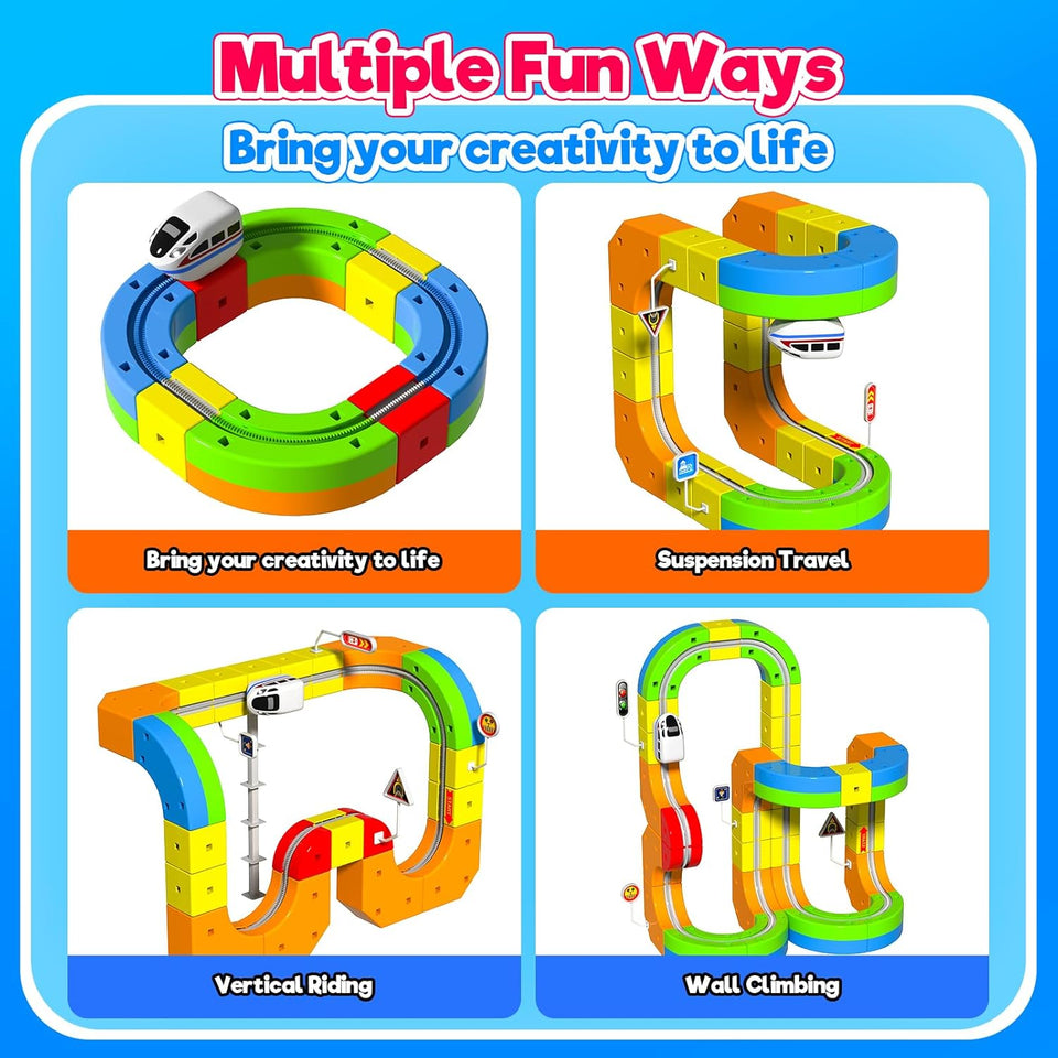 This Magnetic Train Truck Builder Set (48 Pcs)