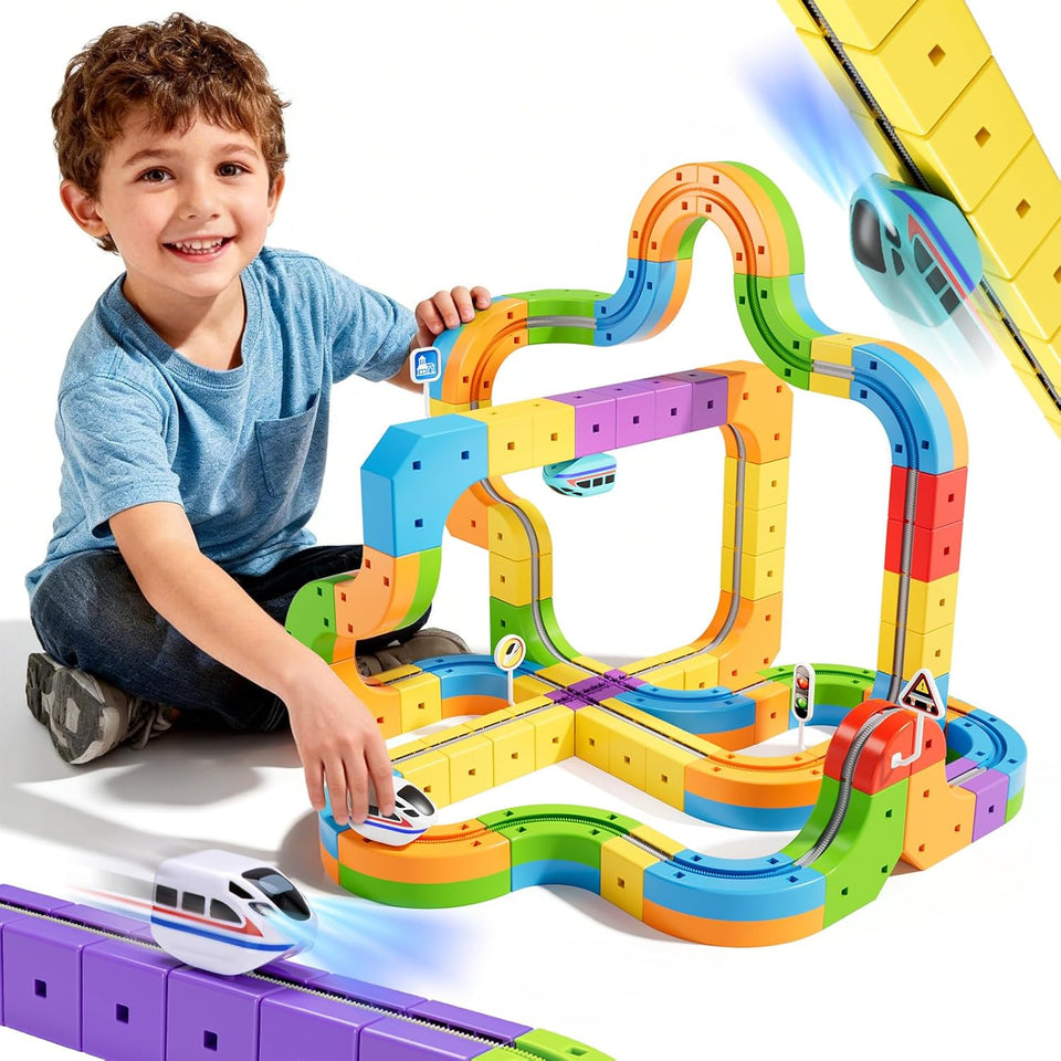 This Magnetic Train Truck Builder Set (48 Pcs)