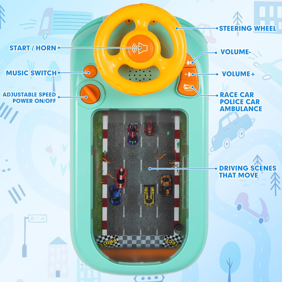 Interactive Car Riving Weal Kids Driving Steering Wheel Toy in Pakistan – Topifye