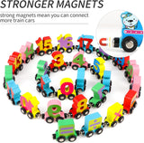 Wooden Magnetic Vehicle Number Train