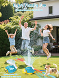 4 in 1 Turtle Water, Sprinkler Ring Toss, Baseball Game & Hurdle Play for Kids