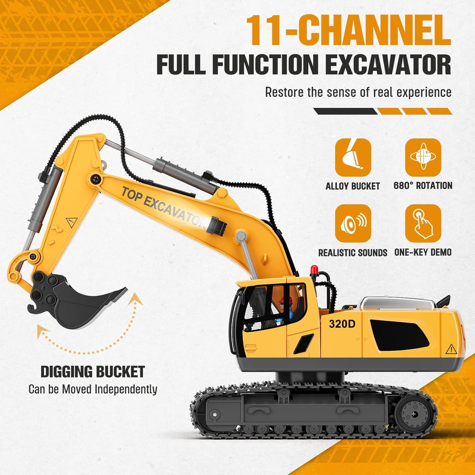 Remote Control Excavator Toy 🚧