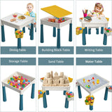 5-in-1 Creative Building Blocks Table  included 1 Chair + 280 Blocks Set