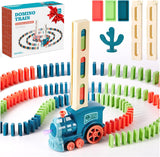 Domino Train with Building and Stacking Blocks Set