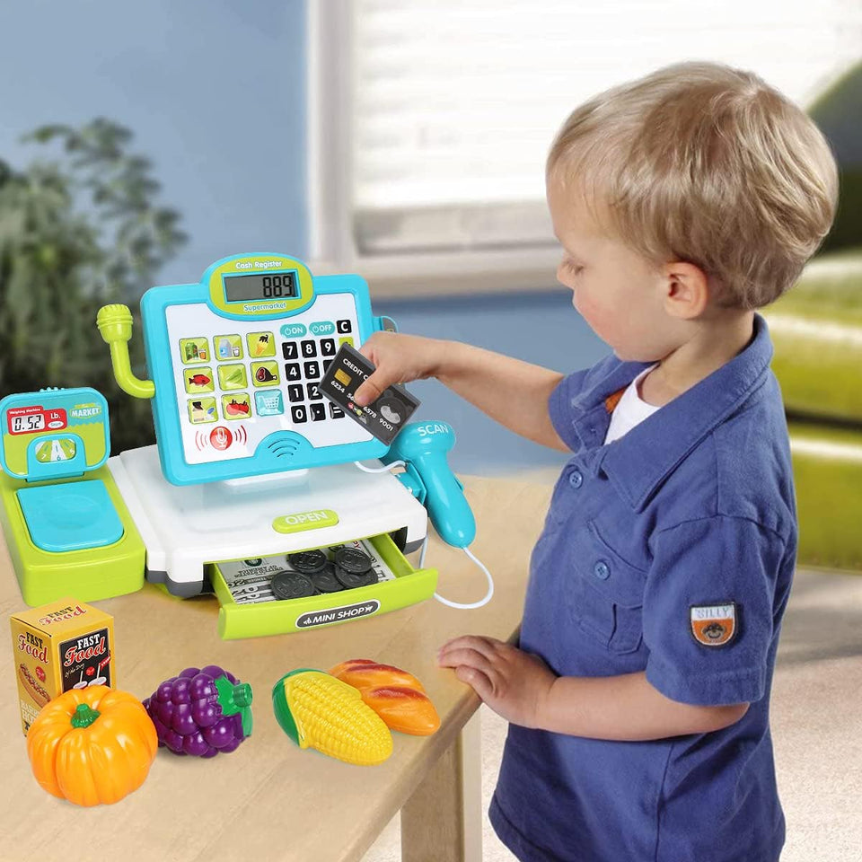 Pretend Play Calculator Cash Register Supermarket Toy