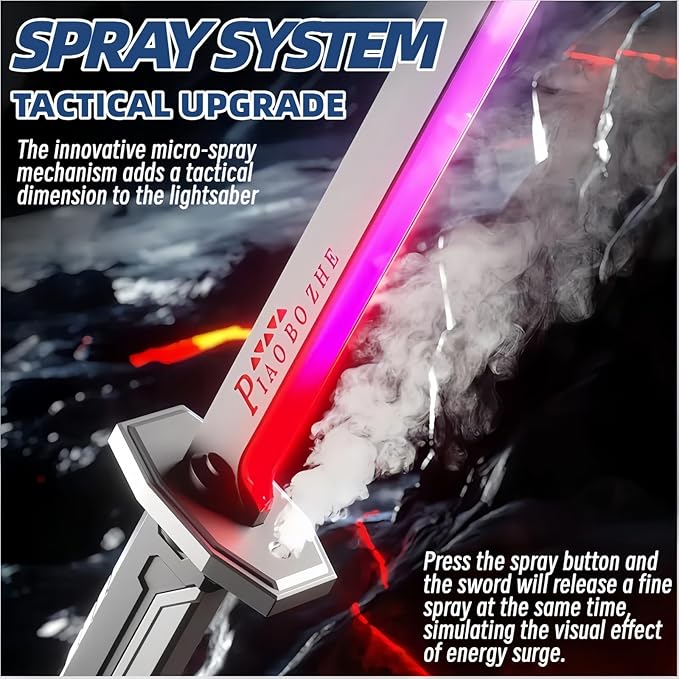 Anime Rainbow LED Lightsaber Katana Sword – Rechargeable Color-Changing Light & Sound