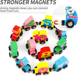 Wooden Magnetic Vehicle Number Train