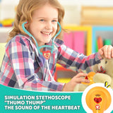 Realistic Pretend Play Doctor Kit with Toy Stethoscope and Medical Tools