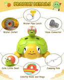 4 in 1 Turtle Water, Sprinkler Ring Toss, Baseball Game & Hurdle Play for Kids