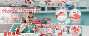 Pretend Dentist Playset for Kids – Doctor Kit with Medical Bag & Realistic Dental Tools for Toddlers Ages 3-5