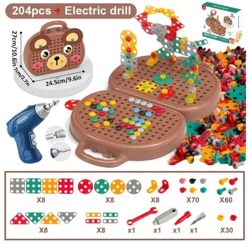 Drill Machine Toy + Toolkit for Kids and Toddlers 👷