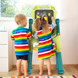 Kids Magnetic Drawing Board – 2 in 1 Whiteboard & Chalkboard with Letters & Numbers