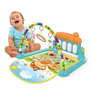 Baby Piano Keyboard Gym Mat & Fitness Rack