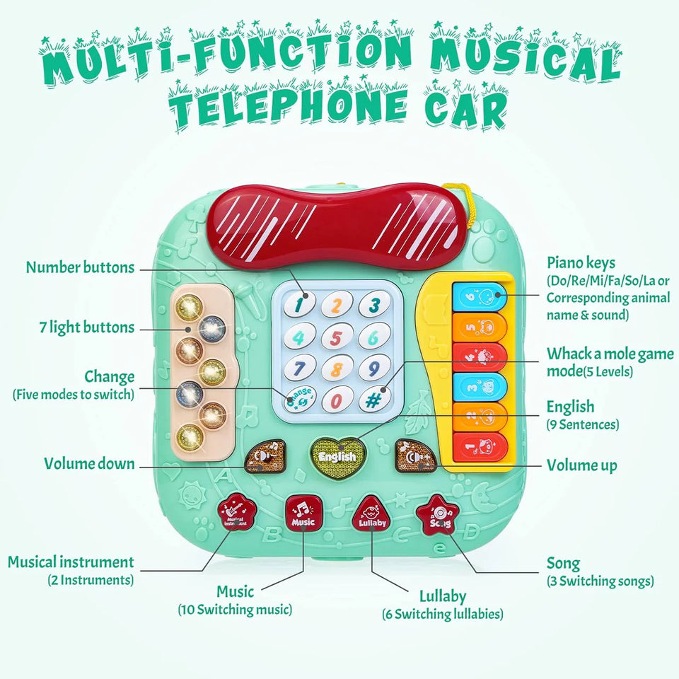 Telephone Car With Light And Sound