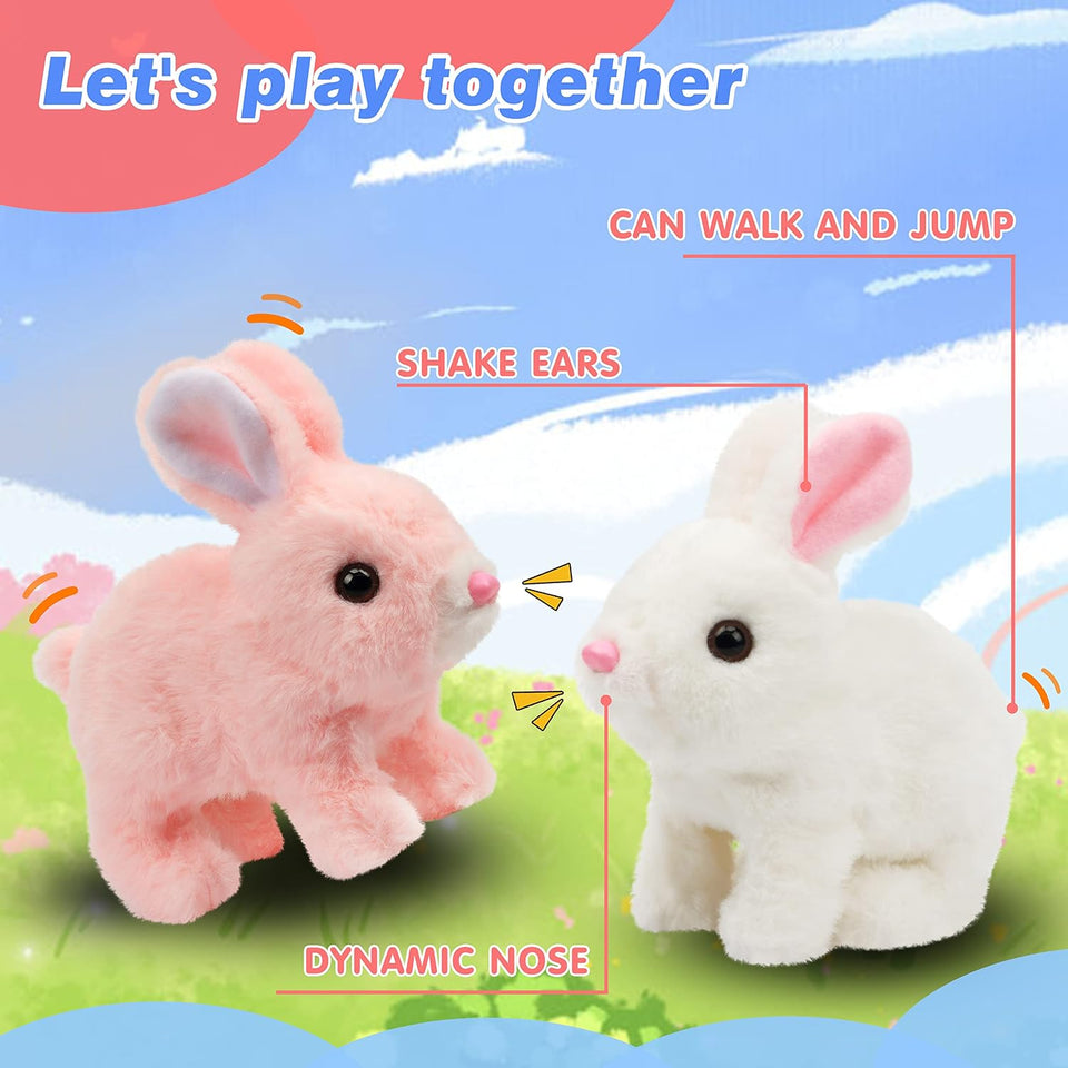 Fluffy Walking Rabbit (Pack Of 3)