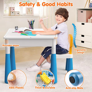 5-in-1 Building Blocks Table Set – Includes 1 Chair & 200+ Blocks Set