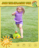 4 in 1 Turtle Water, Sprinkler Ring Toss, Baseball Game & Hurdle Play for Kids