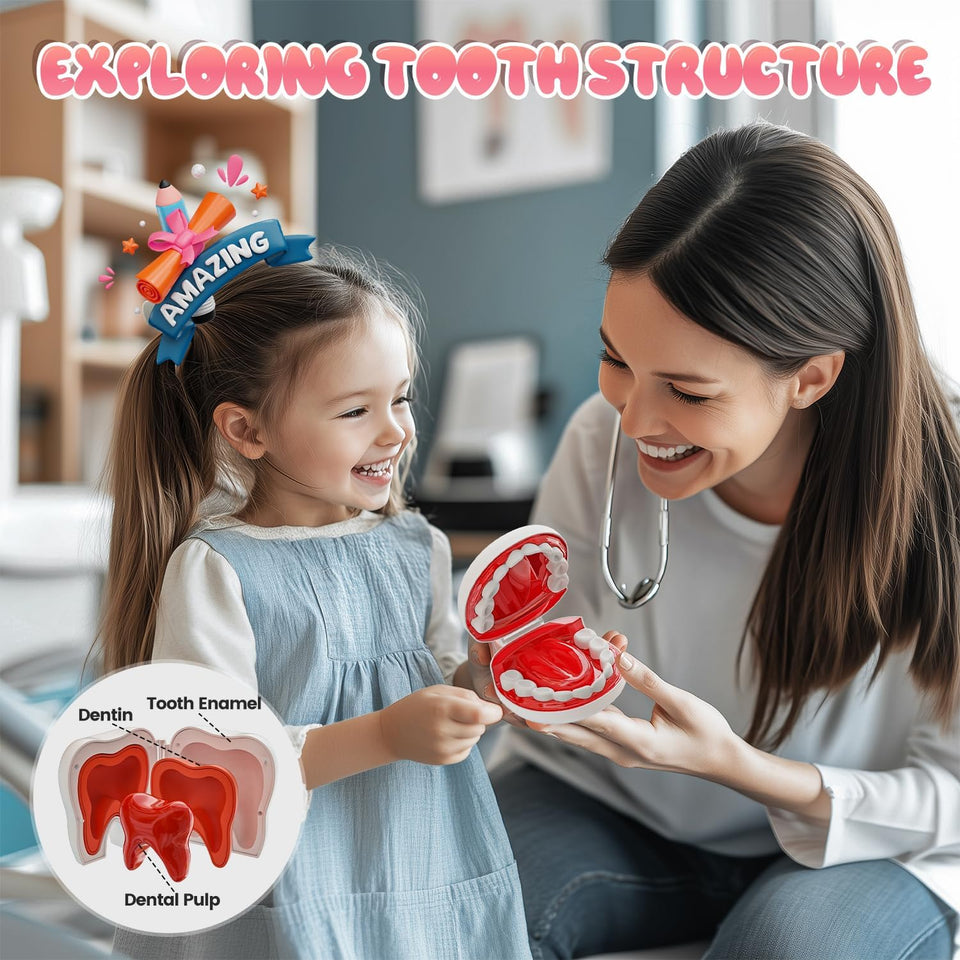 Pretend Dentist Playset for Kids – Doctor Kit with Medical Bag & Realistic Dental Tools for Toddlers Ages 3-5