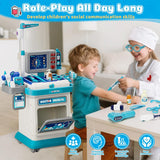 Kids Doctor Medical Trolley With Light & Sound (55Pcs)
