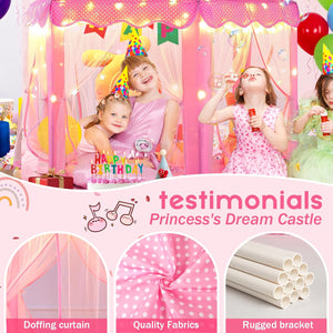 Beautiful Princess Castle Play Tent House with Lights