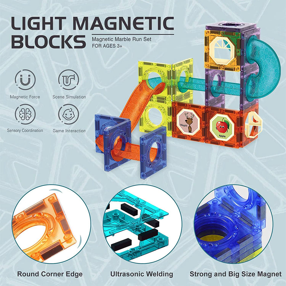 Light Magnetic Tiles Building Blocks