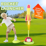 3 In 1 Musical Jump, Ring Toss Game, Stomps & Rocket Launcher for Kids