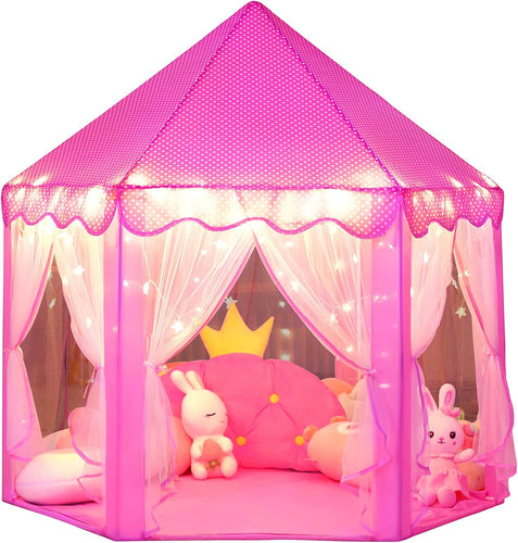 Beautiful Princess Castle Play Tent House with Lights