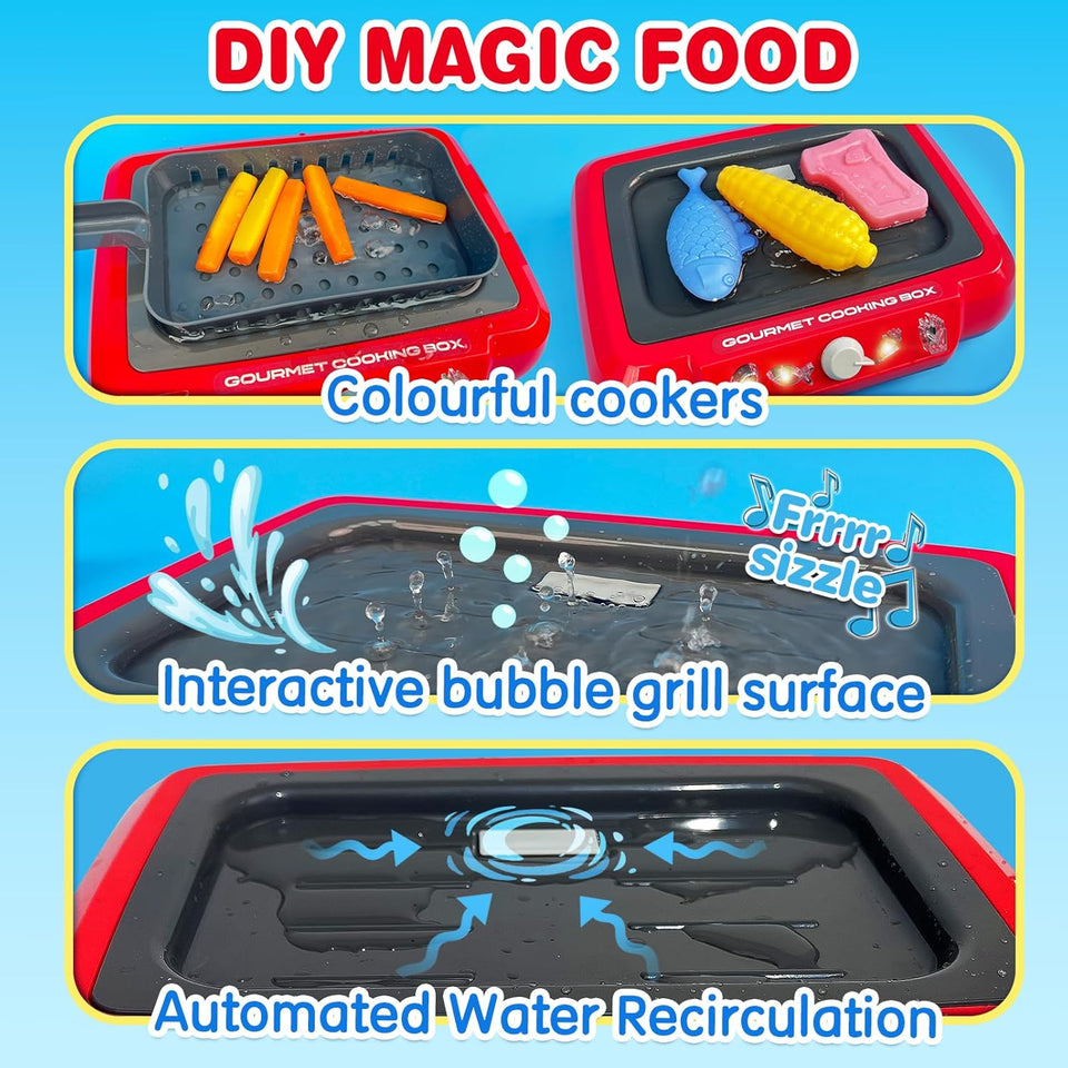 DIY Magic Food Cooking Set – Color-Changing, Bubble-Grill Fun!