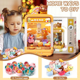 Tea Bear Claw Arcade Toy Machine with LED Lights & Sound (60-Second Challenge)