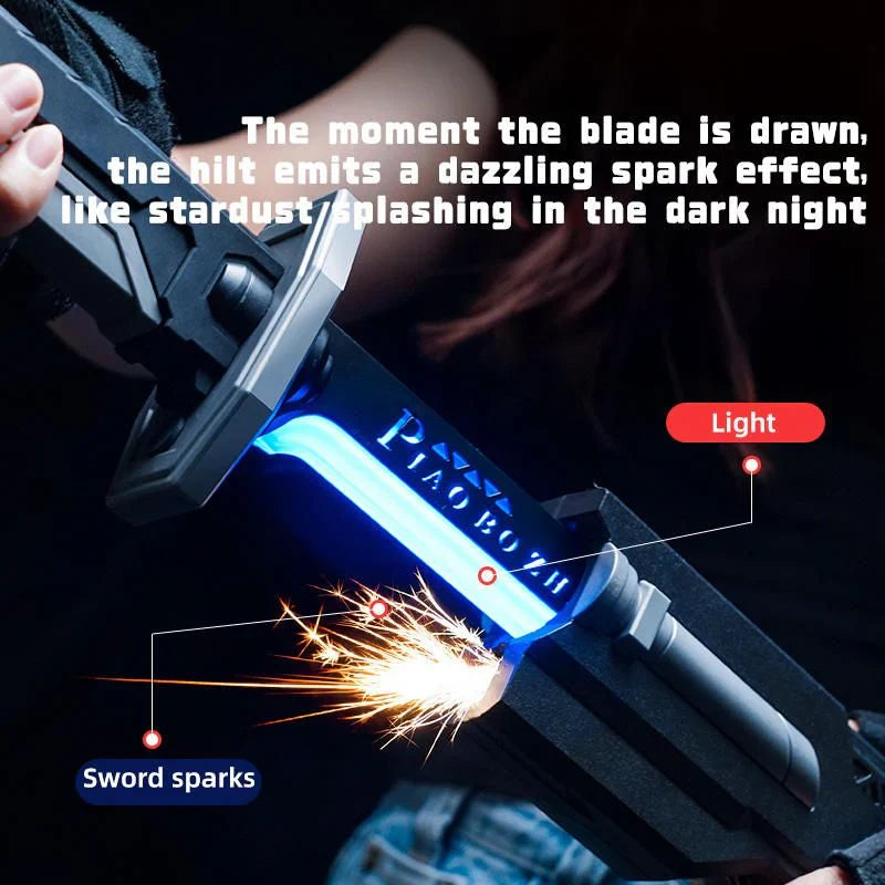 Anime Rainbow LED Lightsaber Katana Sword – Rechargeable Color-Changing Light & Sound