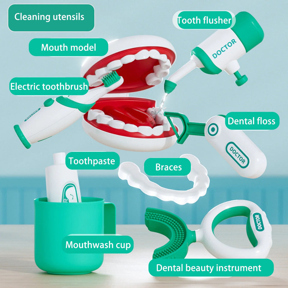 Pretend Dentist Playset for Kids – Doctor Kit with Medical Bag & Realistic Dental Tools for Toddlers Ages 3-5