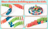 Domino Train with Building and Stacking Blocks Set