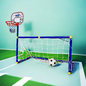 2 in 1 Children Sports Equipment Football Goal Basketball Stands for Kids Outdoor Toy