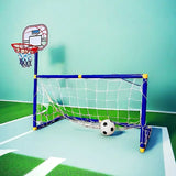 2 in 1 Children Sports Equipment Football Goal Basketball Stands for Kids Outdoor Toy