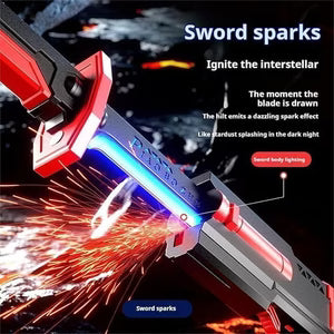 Anime Rainbow LED Lightsaber Katana Sword – Rechargeable Color-Changing Light & Sound