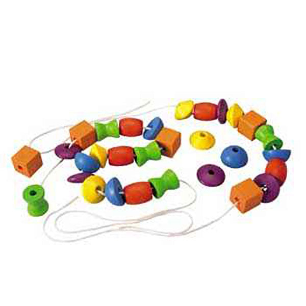 Geometric Shape Wooden Lacing Beads