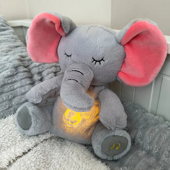 Breathing Relaxing Teddy Elephant with Calming Music, Lights