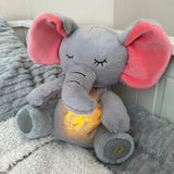 Breathing Relaxing Teddy Elephant with Calming Music, Lights