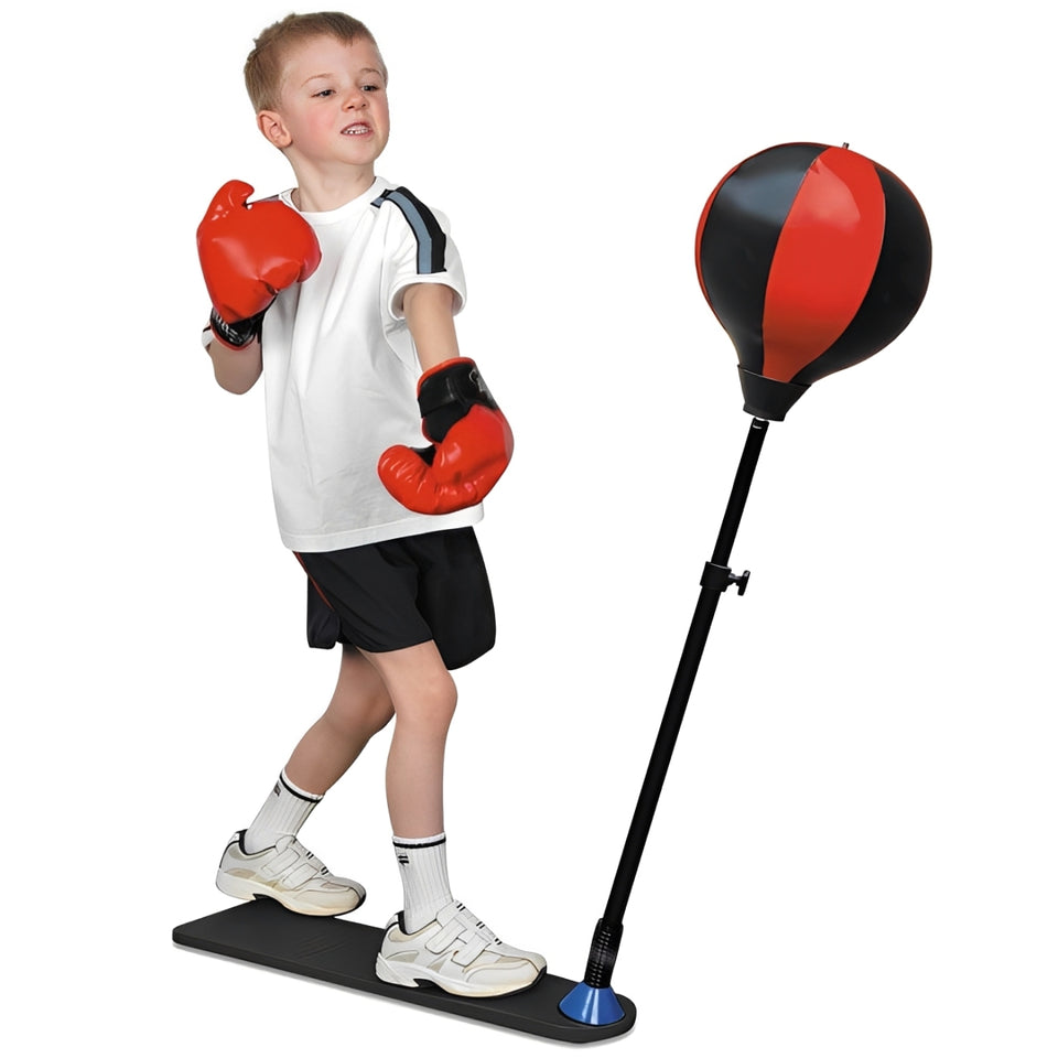 Kids Boxing Stand  + Gloves and Pump (Height-Adjustable)
