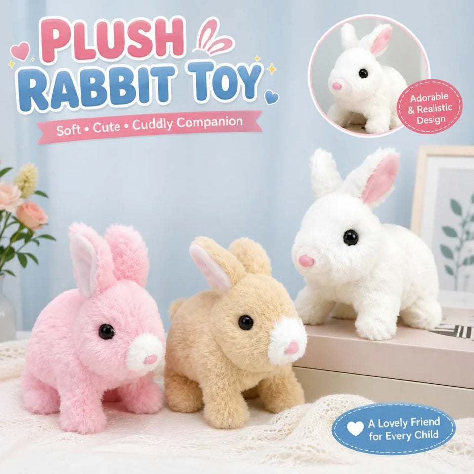 Fluffy Walking Rabbit (Pack Of 3)