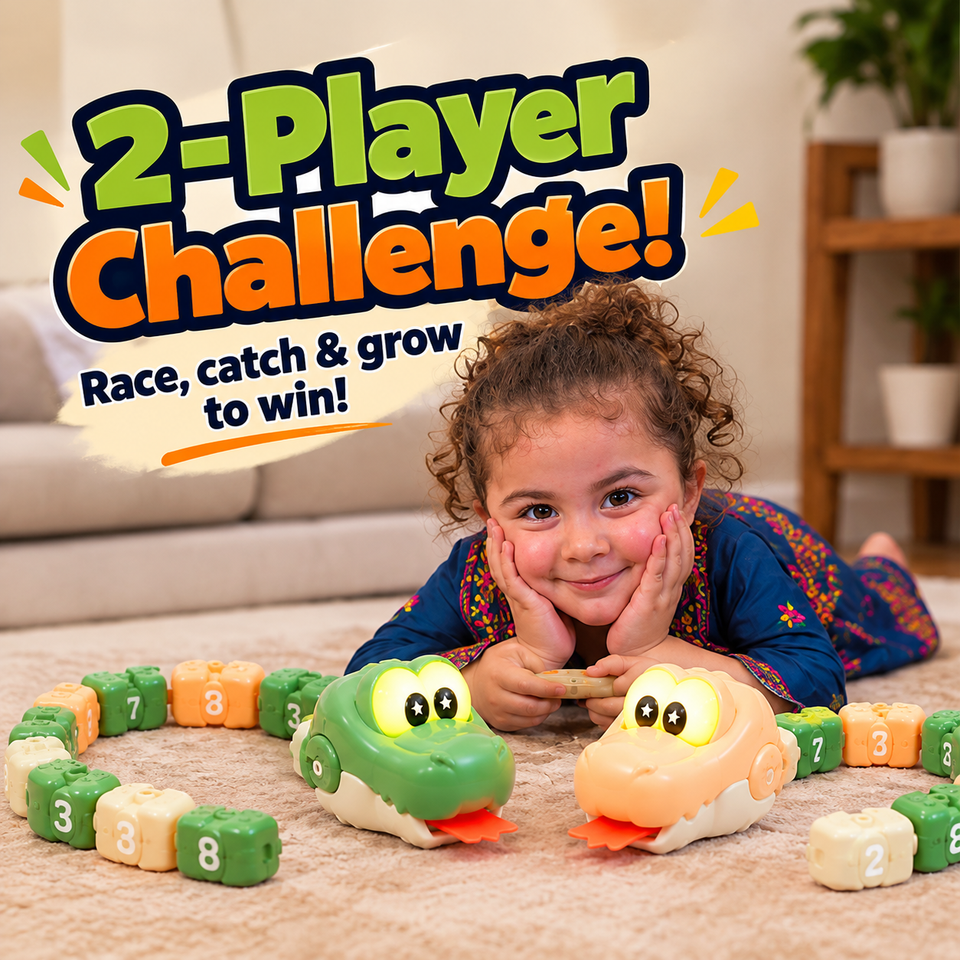 Magnetic Snake Game Toy Eating Itself with Sound & Light