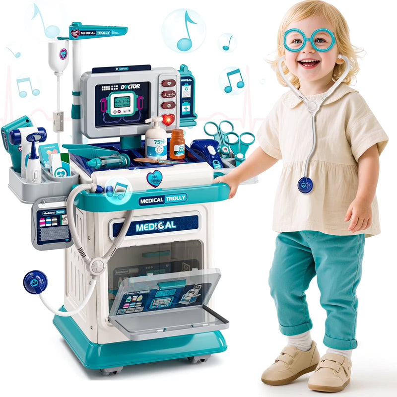 Kids Doctor Medical Trolley With Light & Sound