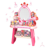 Toddler Vanity Makeup Table Toy with Mirror with Light & Music
