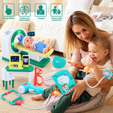 Realistic Pretend Play Doctor Kit with Toy Stethoscope and Medical Tools