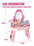Toddler Vanity Makeup Table Toy with Mirror with Light & Music