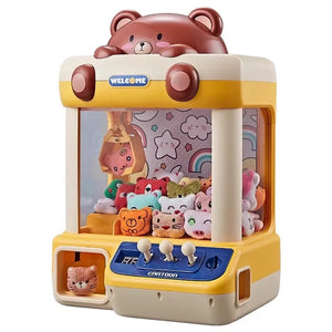Tea Bear Claw Arcade Toy Machine with LED Lights & Sound (60-Second Challenge)